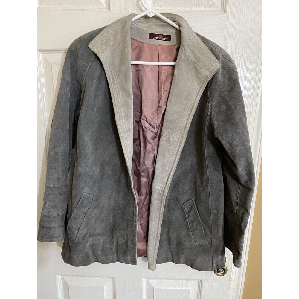 Vintage Jordache 100% Suede Cowhide Leather With Pockets Men’s Jacket Size Large - Picture 3 of 16